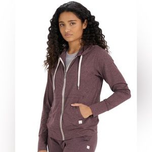 Vuori Original Halo Performance Hoodie - Smoked Plum Heather, medium